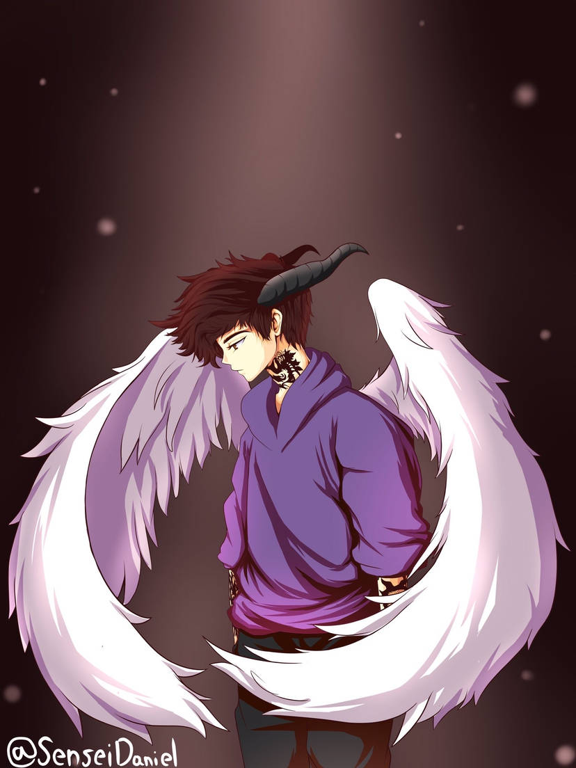 Winged character commission